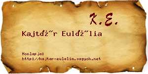 Kajtár Eulália névjegykártya